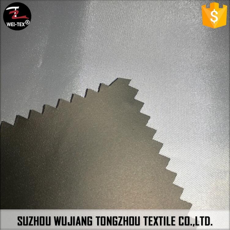 190T Polyester Taffeta Fabric with Black PU Coated